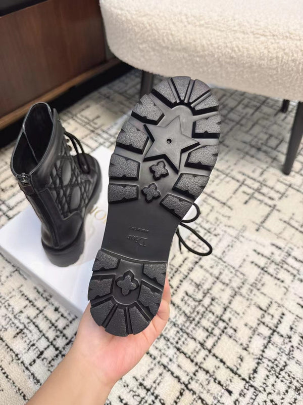 CD D-Unit Ankle Boot Plain Black Calfskin