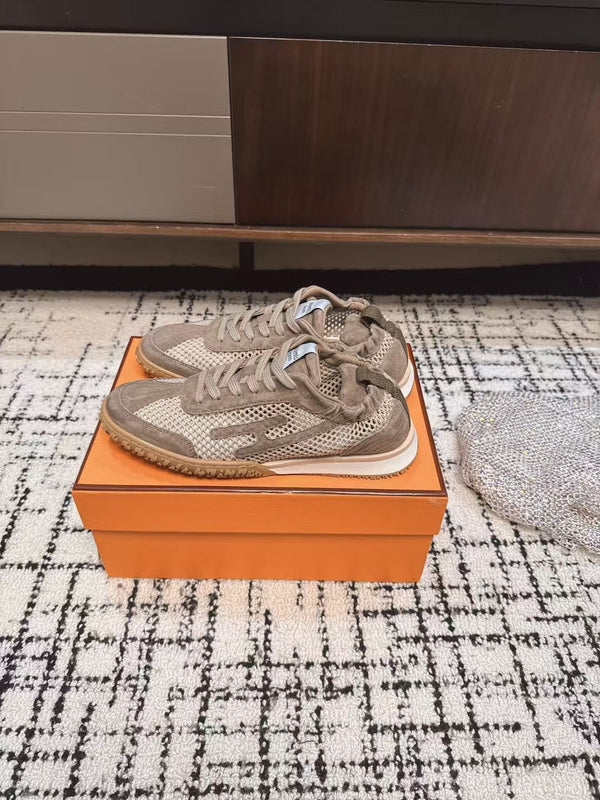 Sneaker HM 25 Jet Beige Mesh Pelle bovina 318021