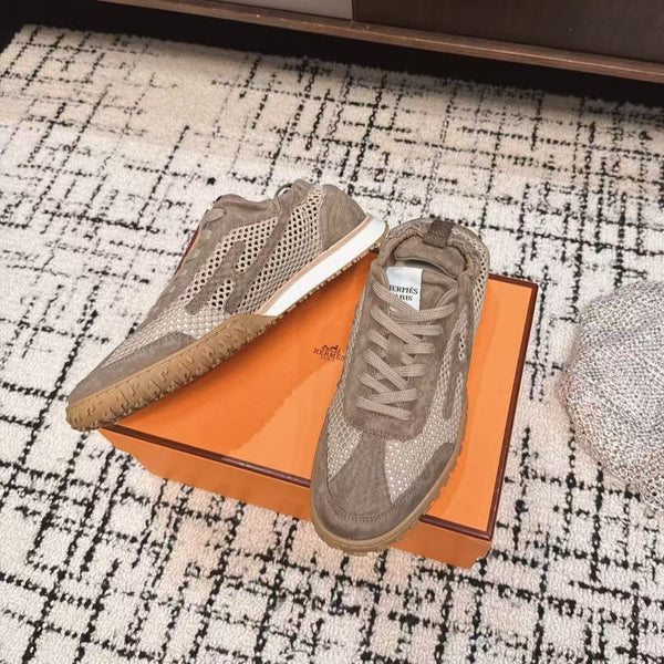 Sneaker HM 25 Jet Beige Mesh Pelle bovina 318021