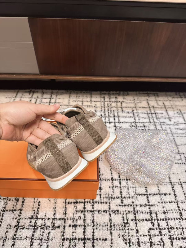 Sneaker HM 25 Jet Beige Mesh Pelle bovina 318021