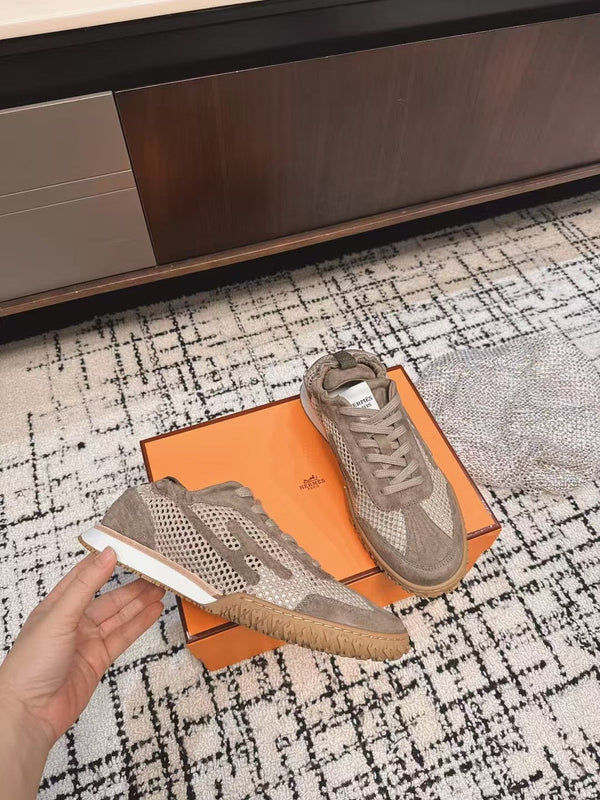 Sneaker HM 25 Jet Beige Mesh Pelle bovina 318021