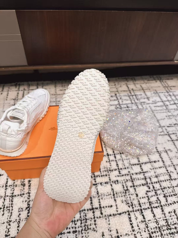 HM 25 Jet Sneaker White Mesh Cowhide 318023