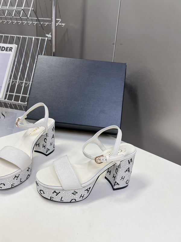 sandalo slingback 75 vitello bianco cristallo