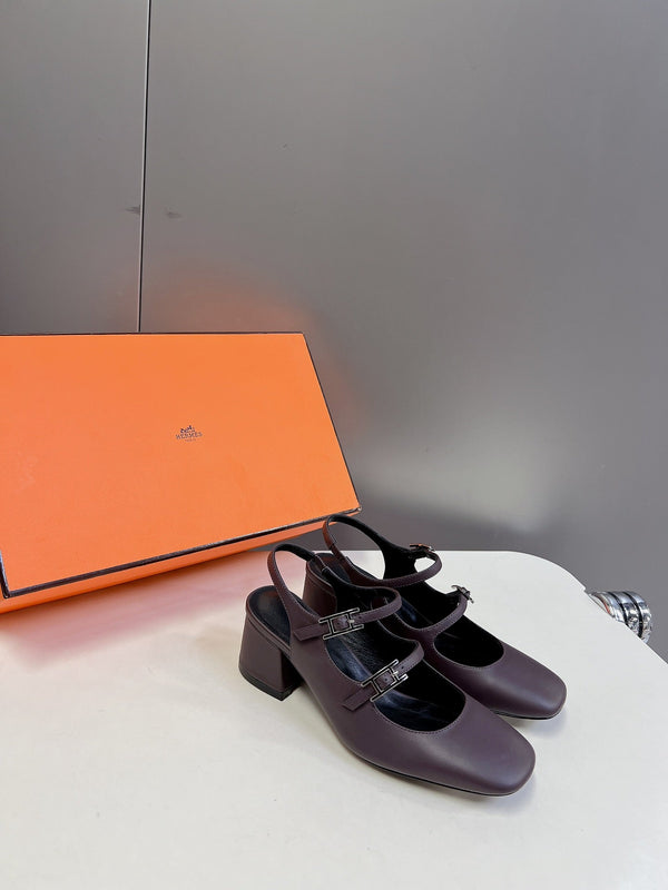 SCARPA JACKIE 50 IN PELLE DI AGNELLO MALVA