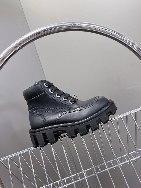 LV Checker Ankle Boots Black Lambskin