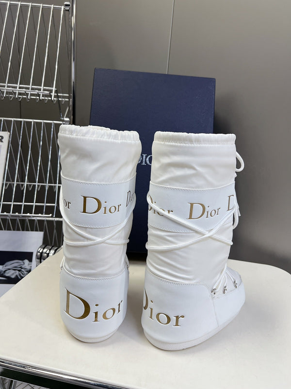 CD Short Boots 60mm In White Cowhide 989712