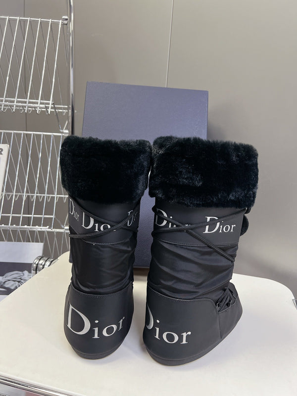CD Short Boots 60mm In Black Cowhide With Feather 989723