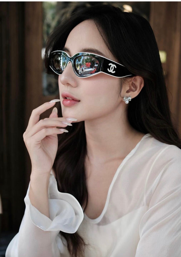CC Sunglassses Black Mix White 6056