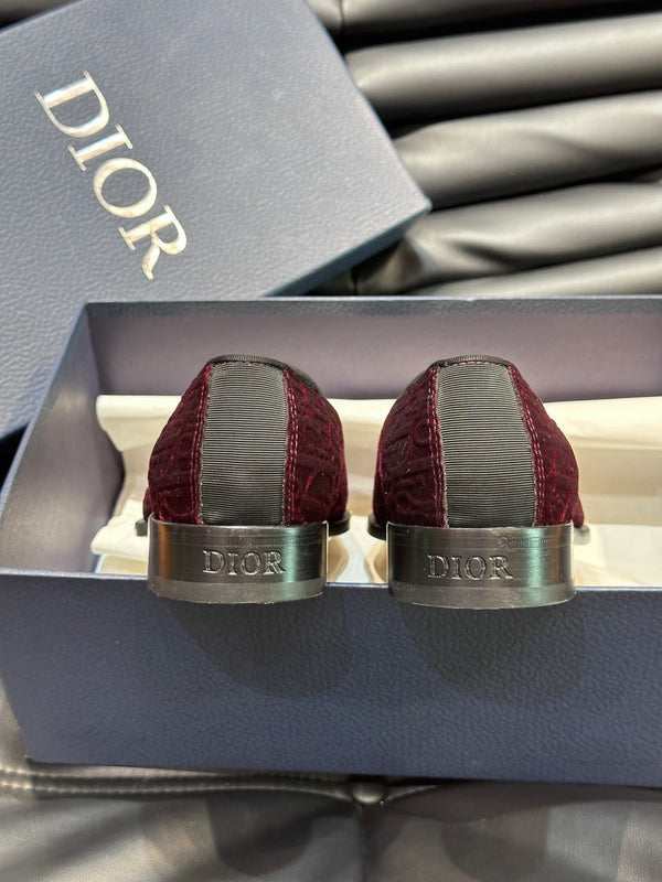 CD TIMELESS OBLIQUE LOAFER RED PINK VELVET