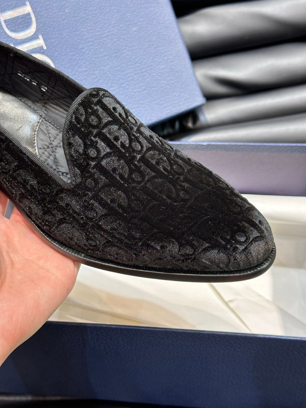 CD TIMELESS OBLIQUE LOAFER BLACK VELVET