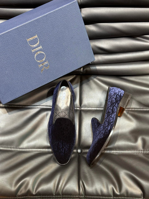 CD TIMELESS OBLIQUE LOAFER NAVY VELVET