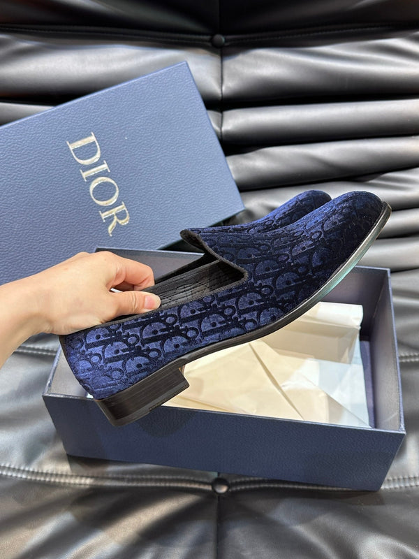 CD TIMELESS OBLIQUE LOAFER NAVY VELVET