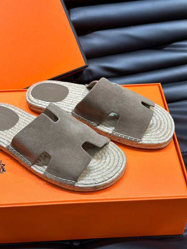 SANDALO ESPADRILLAS HM ANTIGUA IN CAMOSCIO ARACHIDI