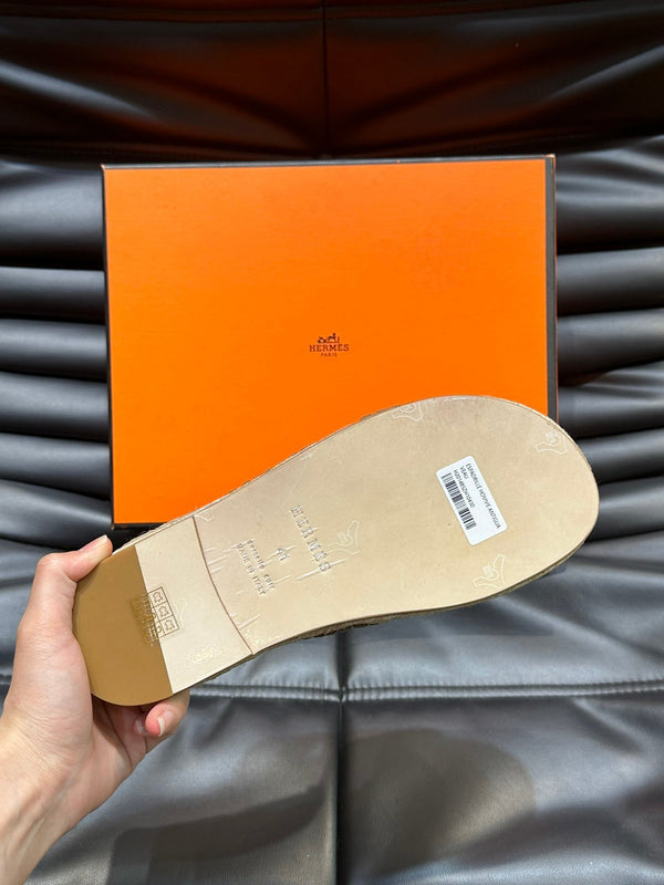 SANDALO ESPADRILLAS HM ANTIGUA IN CAMOSCIO ARACHIDI