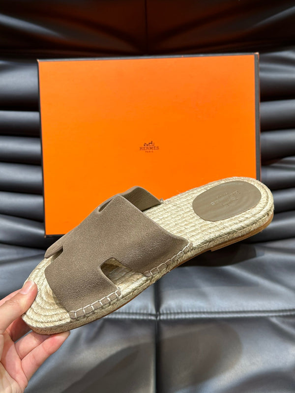 SANDALO ESPADRILLAS HM ANTIGUA IN CAMOSCIO ARACHIDI