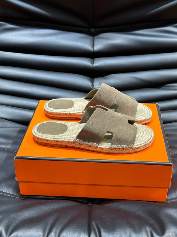 SANDALO ESPADRILLAS HM ANTIGUA IN CAMOSCIO ARACHIDI