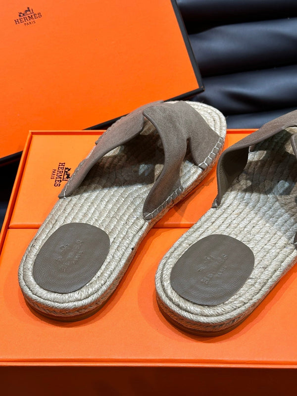 SANDALO ESPADRILLAS HM ANTIGUA IN CAMOSCIO ARACHIDI
