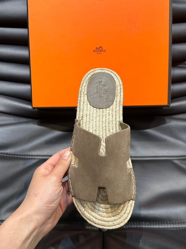 SANDALO ESPADRILLAS HM ANTIGUA IN CAMOSCIO ARACHIDI