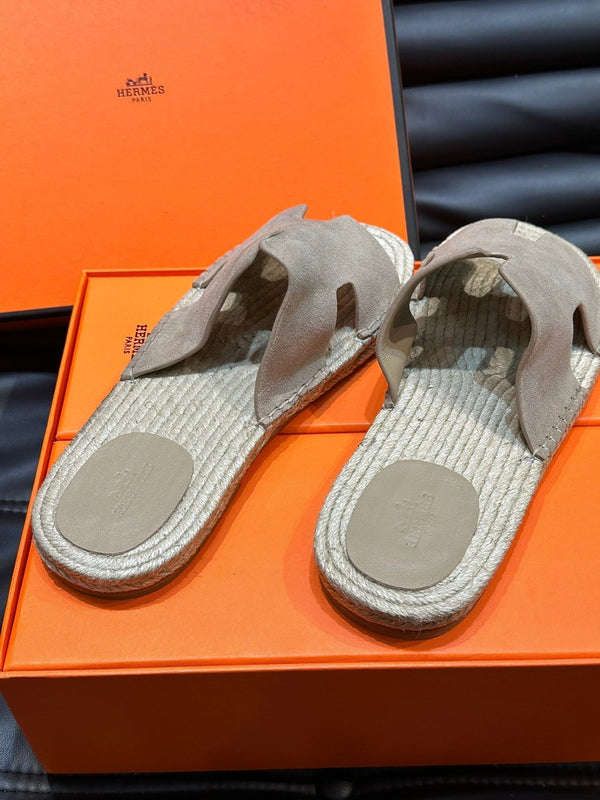 SANDALO ESPADRILLAS HM ANTIGUA IN CAMOSCIO BEIGE