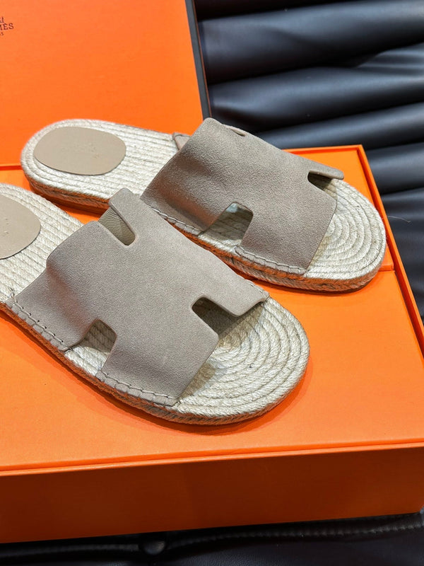 SANDALO ESPADRILLAS HM ANTIGUA IN CAMOSCIO BEIGE