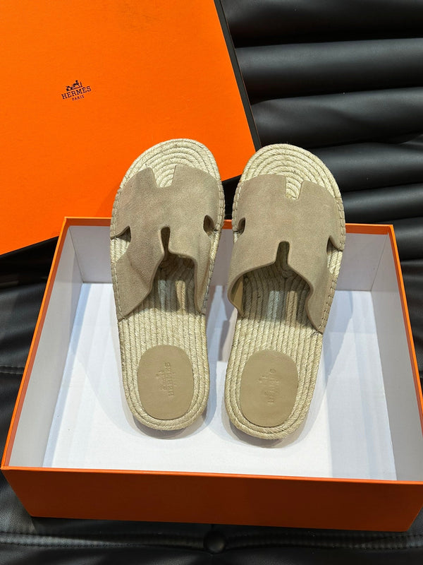 SANDALO ESPADRILLAS HM ANTIGUA IN CAMOSCIO BEIGE