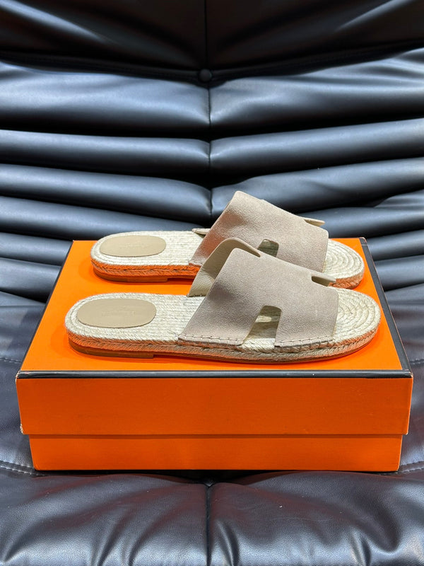 SANDALO ESPADRILLAS HM ANTIGUA IN CAMOSCIO BEIGE