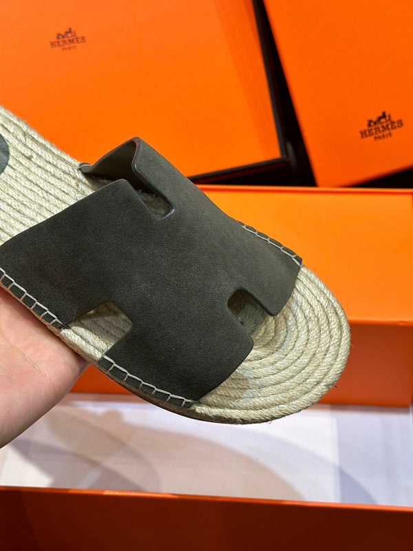 HM ANTIGUA ESPADRILLE SANDAL OLIVE SUEDE