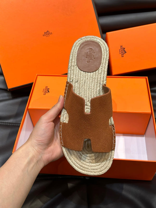 SANDALO ESPADRILLAS HM ANTIGUA IN CAMOSCIO ARGILLA