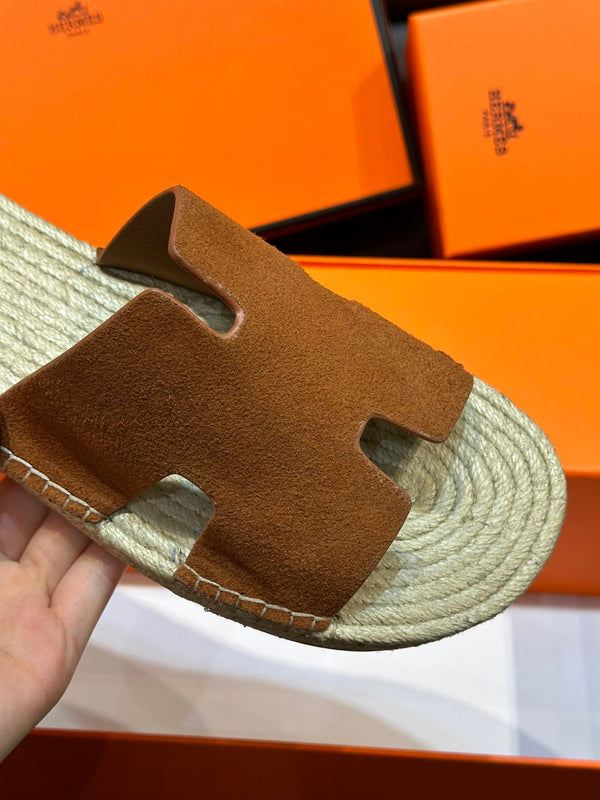 SANDALO ESPADRILLAS HM ANTIGUA IN CAMOSCIO ARGILLA