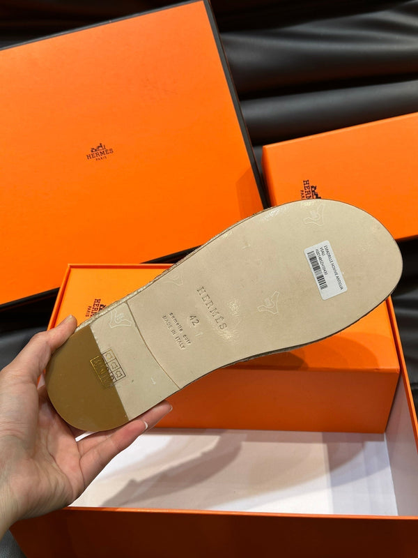 SANDALO ESPADRILLAS HM ANTIGUA IN CAMOSCIO ARGILLA