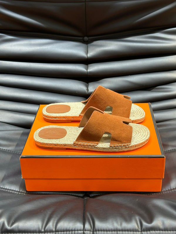 SANDALO ESPADRILLAS HM ANTIGUA IN CAMOSCIO ARGILLA