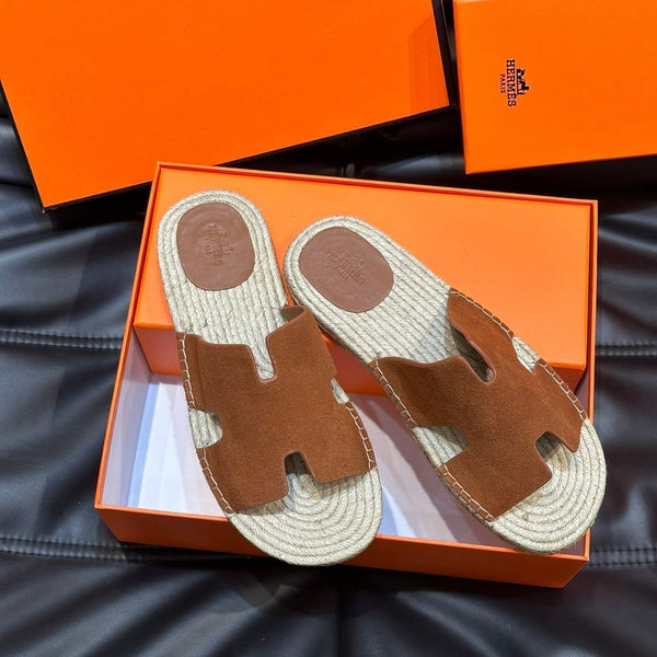 SANDALO ESPADRILLAS HM ANTIGUA IN CAMOSCIO ARGILLA