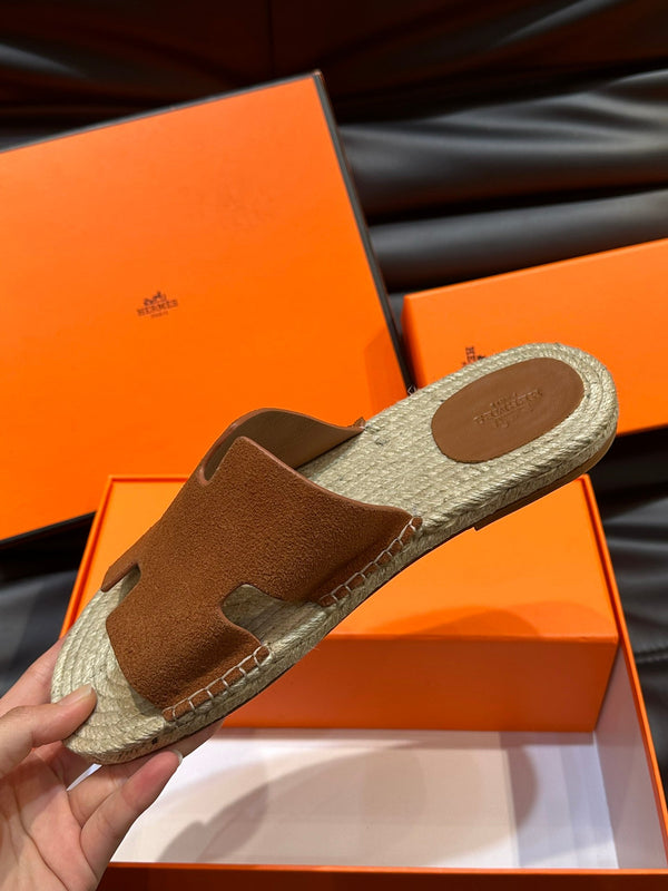 SANDALO ESPADRILLAS HM ANTIGUA IN CAMOSCIO ARGILLA