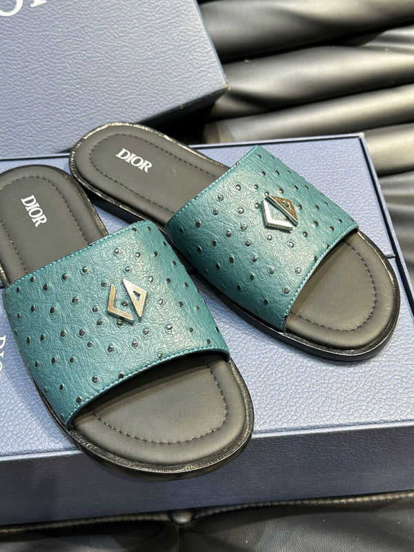 CD ALIAS SUMMER SLIPPER SAPPHIRE CALFSKIN