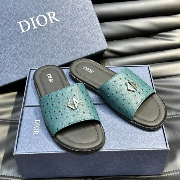 CD ALIAS SUMMER SLIPPER SAPPHIRE CALFSKIN