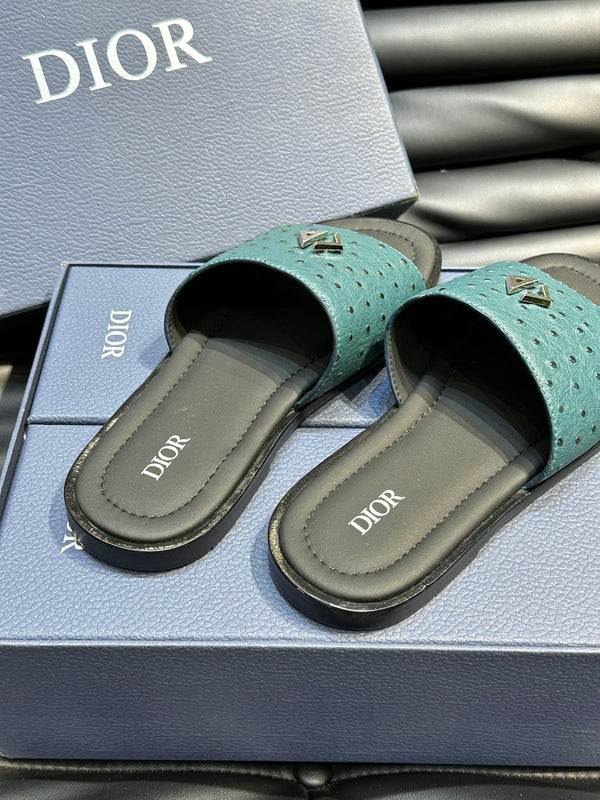 CD ALIAS SUMMER SLIPPER SAPPHIRE CALFSKIN