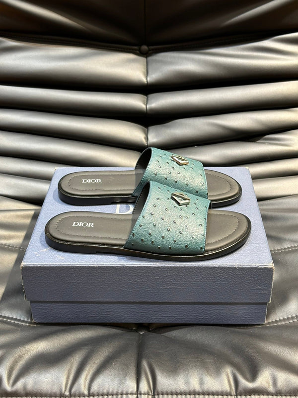 CD ALIAS SUMMER SLIPPER SAPPHIRE CALFSKIN