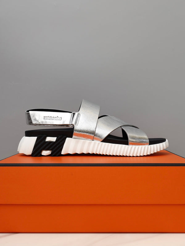 HM ELECTRIC SANDAL SILVER CALFSKIN
