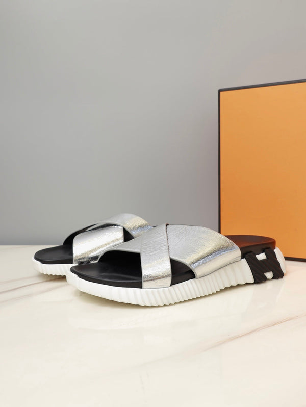 HM INFRA SANDAL SILVER LAMBSKIN