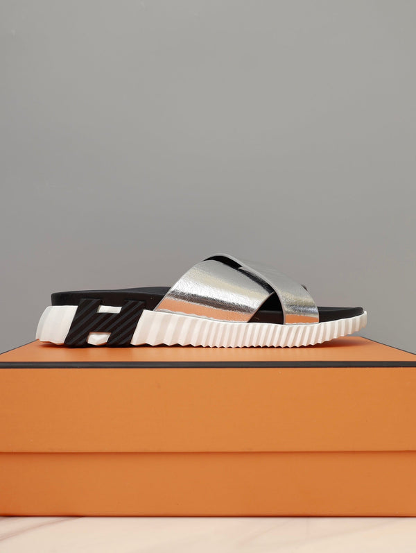 HM INFRA SANDAL SILVER LAMBSKIN