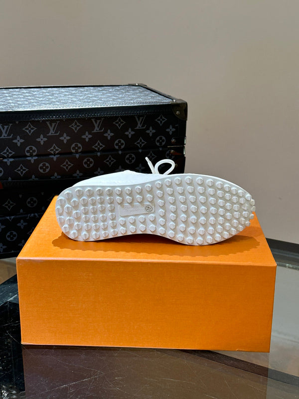 SNEAKERS LV IN VITELLO BIANCO E TESSUTO TRASPIRANTE