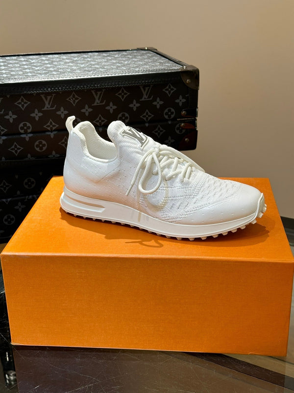 SNEAKERS LV IN VITELLO BIANCO E TESSUTO TRASPIRANTE