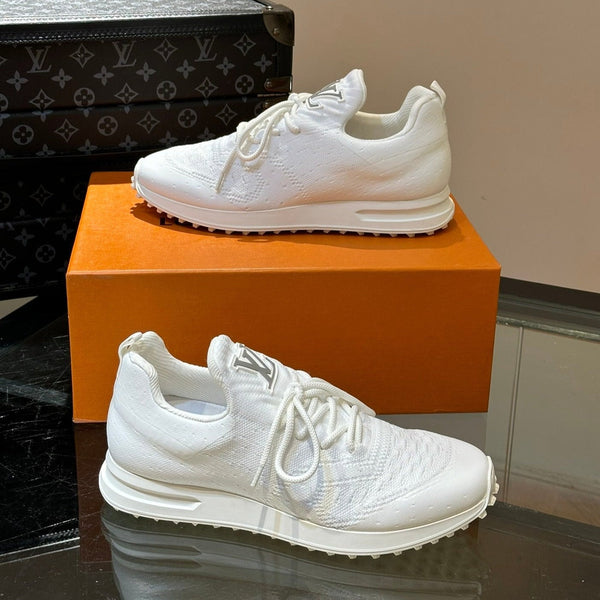 SNEAKERS LV IN VITELLO BIANCO E TESSUTO TRASPIRANTE