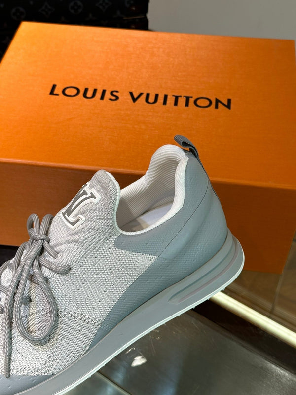 LV SNEAKERS IN GREY MIX WHITE CALFSKIN AND FABRIC BREATHABLE