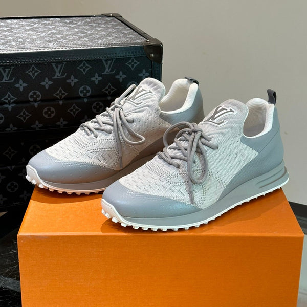 LV SNEAKERS IN GREY MIX WHITE CALFSKIN AND FABRIC BREATHABLE