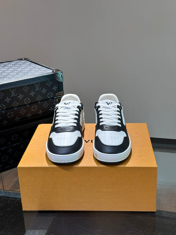 LV SNEAKER WHITE MIX BLACK EMBOSSED CALFSKIN