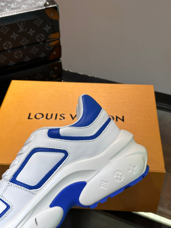 NEO RUN AWAY SNEAKER WHITE MIX BLUE CALFSKIN