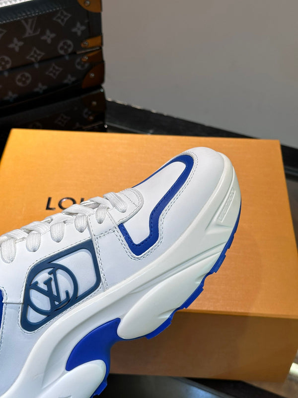 NEO RUN AWAY SNEAKER WHITE MIX BLUE CALFSKIN