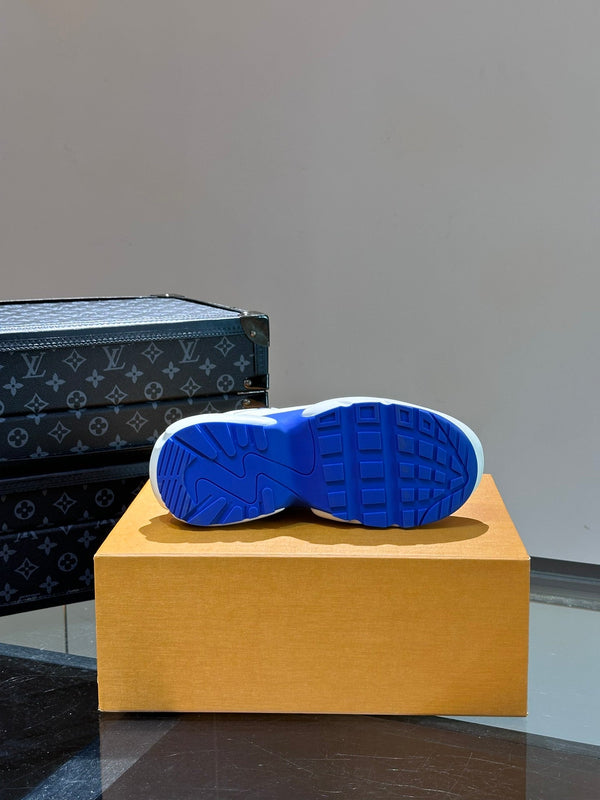 NEO RUN AWAY SNEAKER WHITE MIX BLUE CALFSKIN