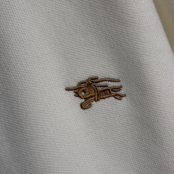 Burberry 25 Zipper-Up Hooded Knit Cardigan Off-white Wool